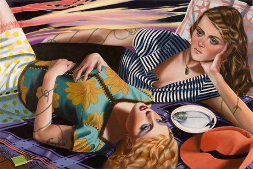 2 women reclining