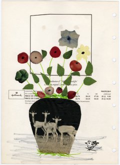 collage of flowers in vase 